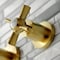 Kingston Brass KS8127ZX Millennium 2-Handle Wall Mount Bathroom Faucet, Brushed Brass KS8127ZX - alternate 4